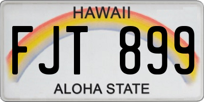 HI license plate FJT899