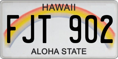 HI license plate FJT902