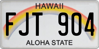 HI license plate FJT904