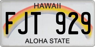 HI license plate FJT929