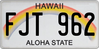 HI license plate FJT962