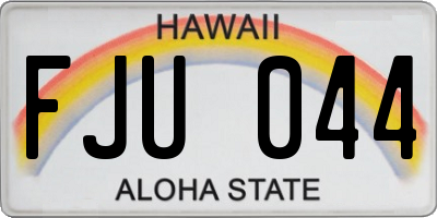 HI license plate FJU044