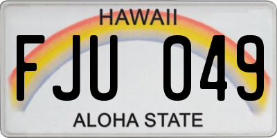 HI license plate FJU049