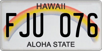 HI license plate FJU076