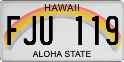 HI license plate FJU119