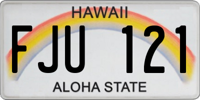 HI license plate FJU121
