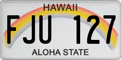HI license plate FJU127