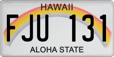 HI license plate FJU131