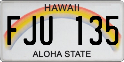 HI license plate FJU135