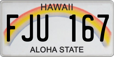 HI license plate FJU167
