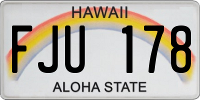 HI license plate FJU178