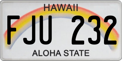 HI license plate FJU232