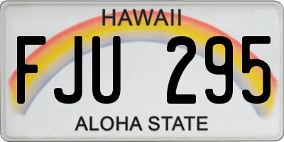HI license plate FJU295