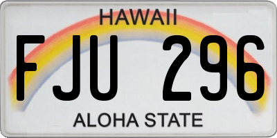 HI license plate FJU296