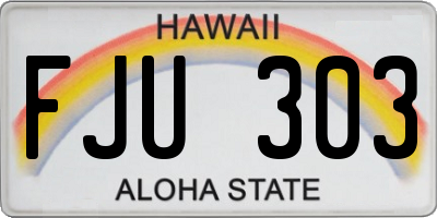 HI license plate FJU303