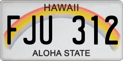 HI license plate FJU312