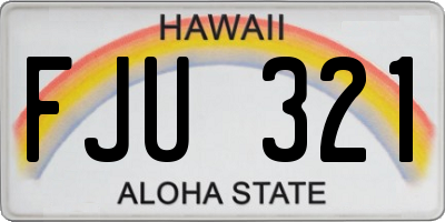 HI license plate FJU321