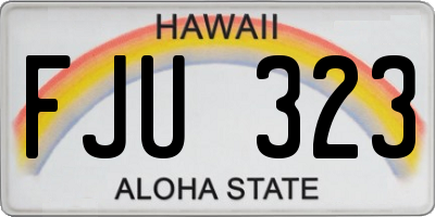 HI license plate FJU323