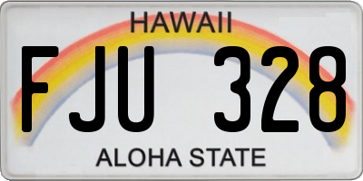 HI license plate FJU328