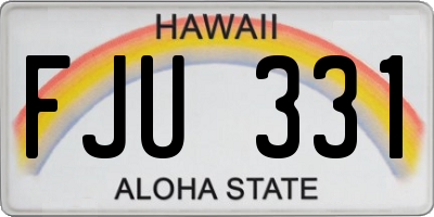 HI license plate FJU331