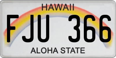 HI license plate FJU366