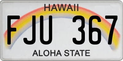 HI license plate FJU367