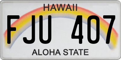 HI license plate FJU407