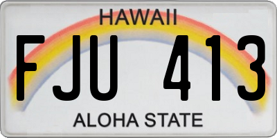HI license plate FJU413