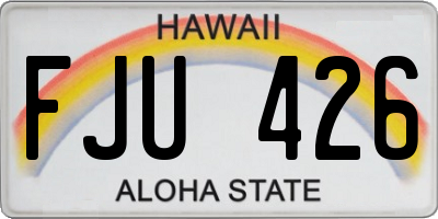 HI license plate FJU426