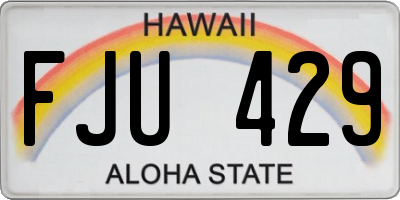 HI license plate FJU429