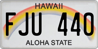 HI license plate FJU440