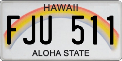 HI license plate FJU511
