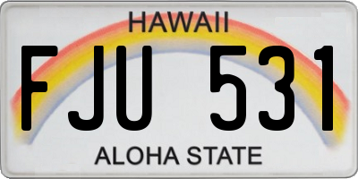 HI license plate FJU531