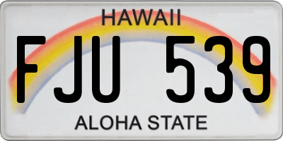 HI license plate FJU539