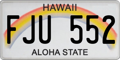 HI license plate FJU552