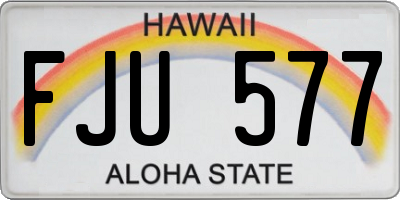 HI license plate FJU577