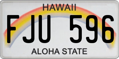 HI license plate FJU596