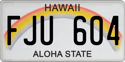 HI license plate FJU604