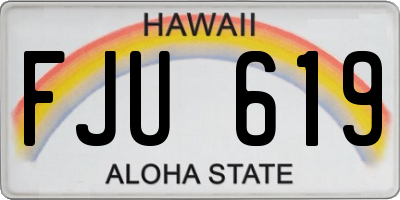 HI license plate FJU619