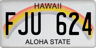 HI license plate FJU624