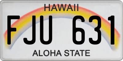 HI license plate FJU631