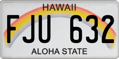 HI license plate FJU632