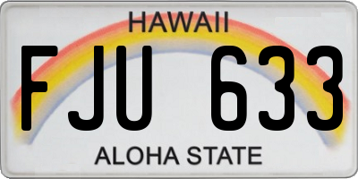 HI license plate FJU633