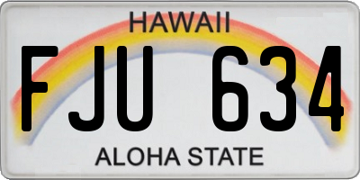 HI license plate FJU634