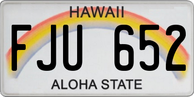 HI license plate FJU652