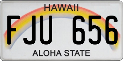 HI license plate FJU656
