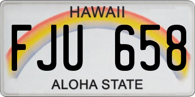 HI license plate FJU658