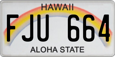 HI license plate FJU664
