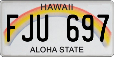 HI license plate FJU697