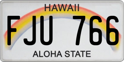 HI license plate FJU766